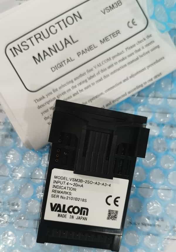 【案例CASE】:VALCOM 沃康 VSM3B-2S0-A3-A3-4数显压力显示器VSM3B系列 出货实物背面铭牌