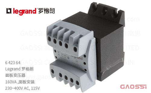 Legrand 罗格朗 面板变压器 642364,160VA ,面板安装 160VA, AC 230V/400V,115V