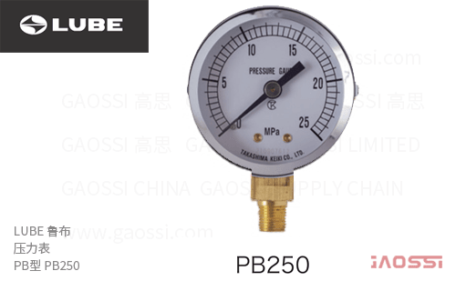 LUBE 鲁布 压力表 PB型 PB250