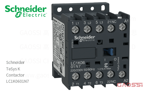 Schneider施耐德 接触器 TeSys K系列 LC1K0601N7, 3P, 3NO, 400/415 V AC