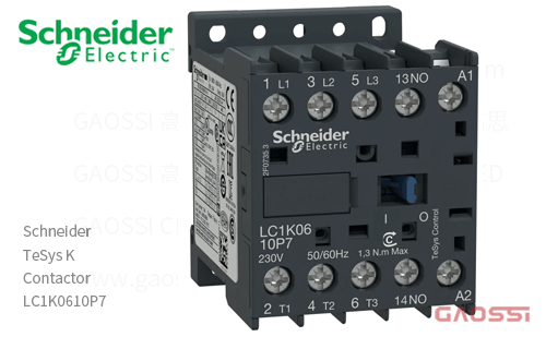 Schneider施耐德 接触器 TeSys K系列 LC1K0610P7, 3P, 3NO, 230V AC