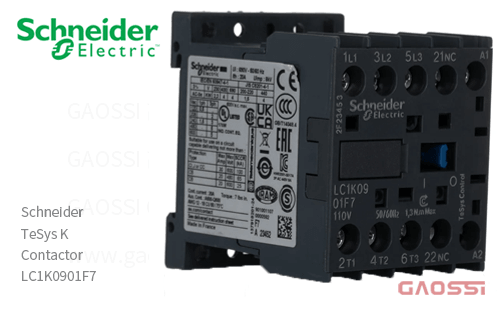 Schneider施耐德 接触器 TeSys K系列 LC1K0901F7, 3P, 3NO, 110V AC