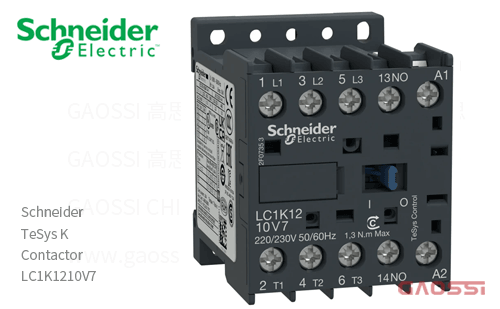 Schneider施耐德 接触器 TeSys K系列 LC1K1210V7, 3P, 3NO, 400V AC