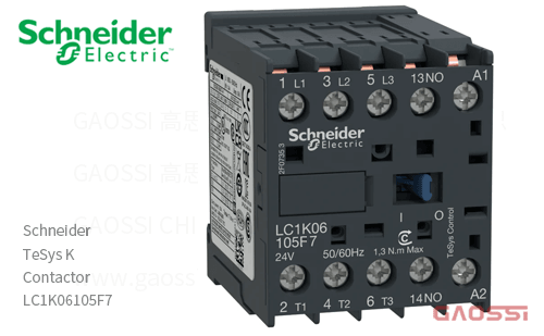 Schneider施耐德 接触器 TeSys K系列 LC1K06105F7, 4P, 4NO, 110V AC