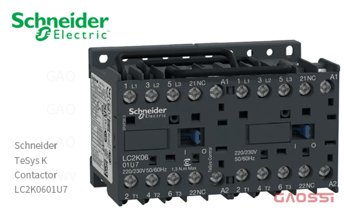 Schneider施耐德 接触器 TeSys K系列 LC2K0601U7, 3P, 3NO, 230/240V AC 可逆