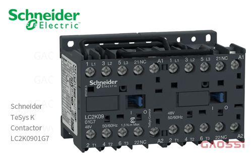 Schneider施耐德 接触器 TeSys K系列 LC2K0901G7, 3P, 3NO, 120V AC 可逆
