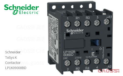 Schneider施耐德 接触器 TeSys K系列 LP1K09008BD, 4P, 2NO + 2NC, 24V DC