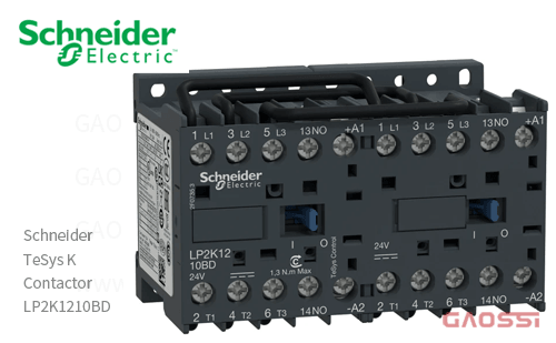 Schneider施耐德 接触器 TeSys K系列 LP2K1210BD, 3P, 24V DC 可逆