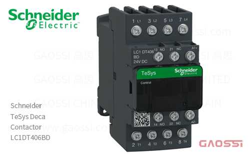 Schneider施耐德 接触器 TeSys Deca系列 LC1DT406BD, 4P, 4NO, 24V DC