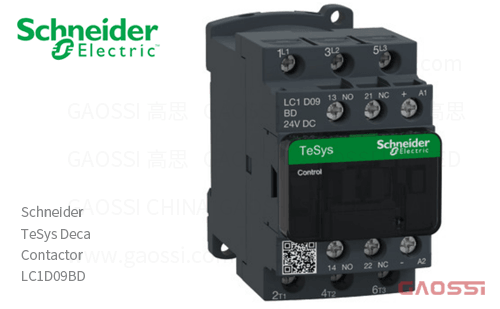 Schneider施耐德 接触器 TeSys Deca系列 LC1D09BD, 3P, 3NO, 24V DC