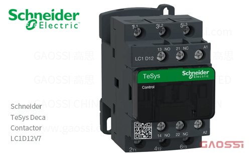 Schneider施耐德 接触器 TeSys Deca系列 LC1D12V7, 3P, 3NO, 400V AC