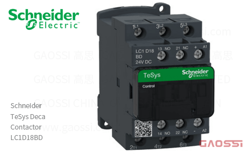 Schneider施耐德 接触器 TeSys Deca系列 LC1D18BD, 3P, 3NO, 24V DC