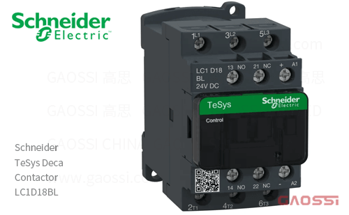 Schneider施耐德 接触器 TeSys Deca系列 LC1D18BL, 3P, 3NO, 24V DC