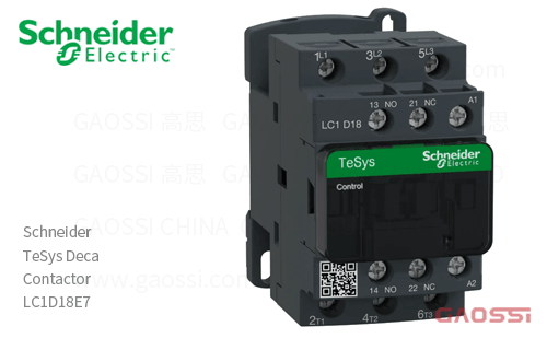 Schneider施耐德 接触器 TeSys Deca系列 LC1D18E7, 3P, 3NO, 48V AC
