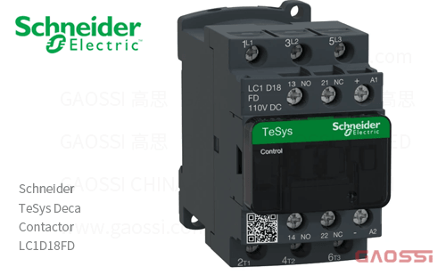 Schneider施耐德 接触器 TeSys Deca系列 LC1D18FD, 3P, 3NO, 110V DC