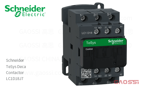 Schneider施耐德 接触器 TeSys Deca系列 LC1D18J7, 3P, 3NO, 12V AC