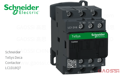Schneider施耐德 接触器 TeSys Deca系列 LC1D18Q7, 3P, 3NO, 380V AC