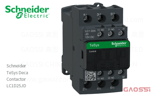 Schneider施耐德 接触器 TeSys Deca系列 LC1D25JD, 3P, 3NO, 12V DC
