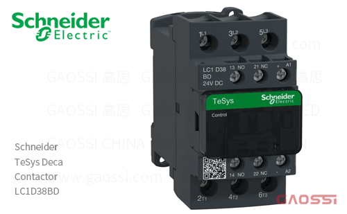 Schneider施耐德 接触器 TeSys Deca系列 LC1D38BD, 3P, 3NO, 24V DC