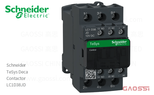Schneider施耐德 接触器 TeSys Deca系列 LC1D38JD, 3P, 3NO, 12V DC