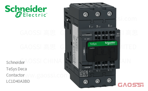 Schneider施耐德 接触器 TeSys Deca系列 LC1D40A3BD, 3P, 3NO, 24V DC