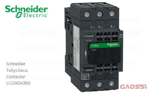 Schneider施耐德 接触器 TeSys Deca系列 LC1D65A3BD, 3P, 3NO, 24V DC