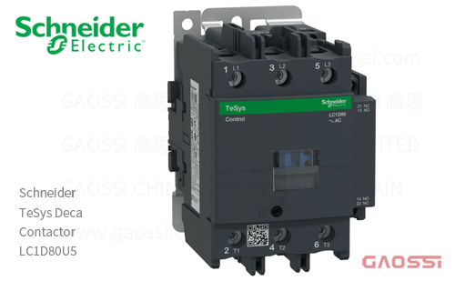 Schneider施耐德 接触器 TeSys Deca系列 LC1D80U5, 3P, 3NO, 240V AC