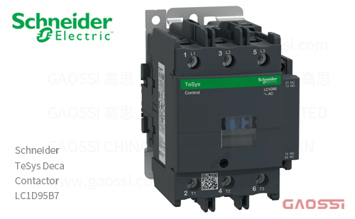 Schneider施耐德 接触器 TeSys Deca系列 LC1D95B7, 3P, 3NO, 24V AC