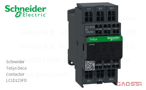 Schneider施耐德 接触器 TeSys Deca系列 LC1D123FD, 3P, 3NO, 110V DC
