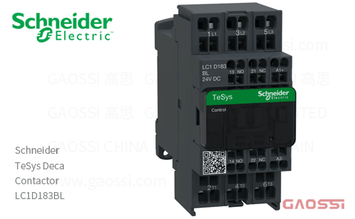 Schneider施耐德 接触器 TeSys Deca系列 LC1D183BL, 3P, 3NO, 24V DC