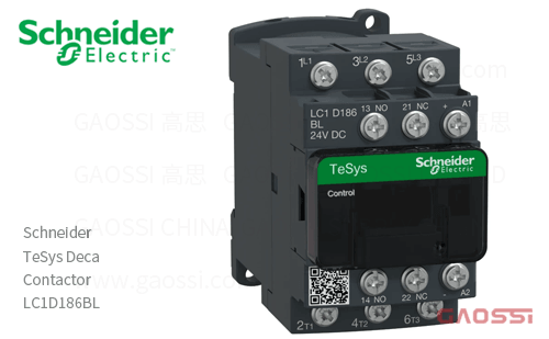 Schneider施耐德 接触器 TeSys Deca系列 LC1D186BL, 3P, 3NO, 24V DC