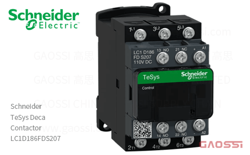 Schneider施耐德 接触器 TeSys Deca系列 LC1D186FDS207, 3P, 3NO, 110V DC