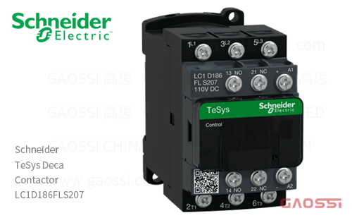 Schneider施耐德 接触器 TeSys Deca系列 LC1D186FLS207, 3P, 3NO, 110V DC