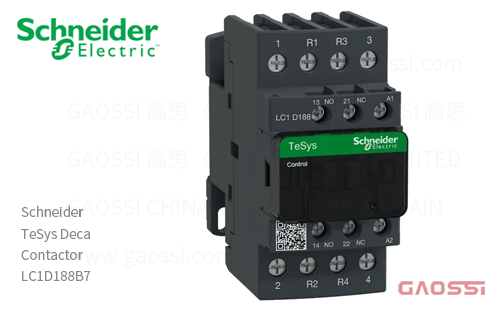 Schneider施耐德 接触器 TeSys Deca系列 LC1D188B7, 4P, 2NO+2NC, 24V AC