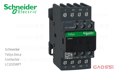 Schneider施耐德 接触器 TeSys Deca系列 LC1D258P7, 4P, 2NO+2NC, 230V AC