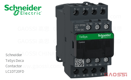 Schneider施耐德 接触器 TeSys Deca系列 LC1DT20FD, 4P, 4NO, 110V DC