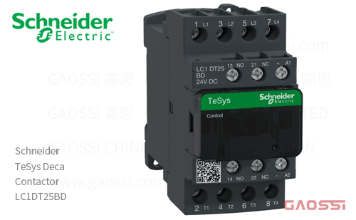 Schneider施耐德 接触器 TeSys Deca系列 LC1DT25BD, 4P, 4NO, 24V DC