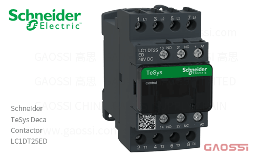 Schneider施耐德 接触器 TeSys Deca系列 LC1DT25ED, 4P, 4NO, 48V DC
