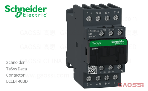 Schneider施耐德 接触器 TeSys Deca系列 LC1DT40BD, 4P, 4NO, 24V DC