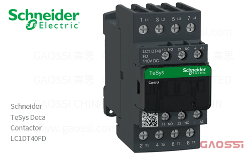Schneider施耐德 接触器 TeSys Deca系列 LC1DT40FD, 4P, 4NO, 110V DC