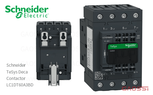 Schneider施耐德 接触器 TeSys Deca系列 LC1DT60A3BD, 4P, 4NO, 24V DC