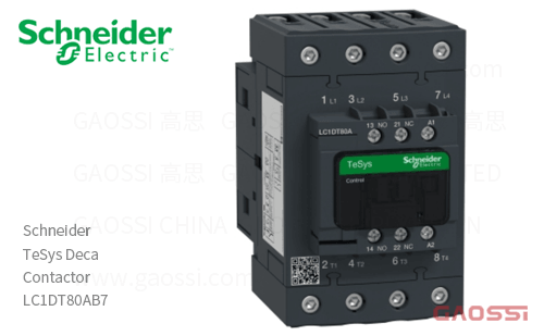 Schneider施耐德 接触器 TeSys Deca系列 LC1DT80AB7, 4P, 4NO, 24V AC