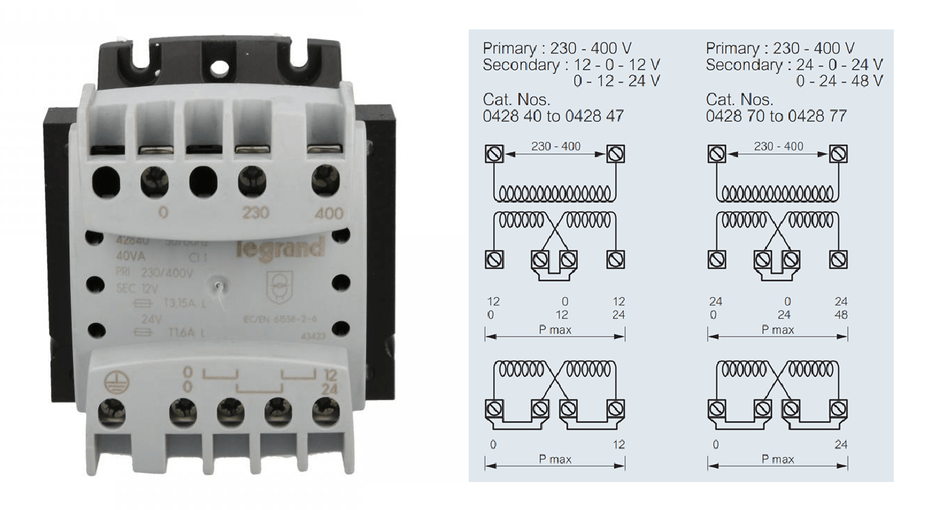 【Technique】：Legrand罗格朗 变压器 042840 是否可以完全替代 042855？— 结构原理与工程应用全面解析