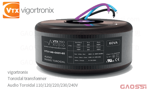 Vigortronix 维高 音频环形变压器 VTX-146-0001-115, 115VA, 110/120/220/230/240V